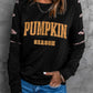 Leopard PUMPKIN SEASON Graphic Ripped Sleeve Sweatshirt