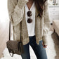 Chunky Waffle Knit Oversized Collar Cardigan