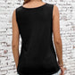 Laser Cut Slits Twist Front Tank Top
