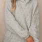 Solid Color Quilted Kangaroo Pocket Hoodie
