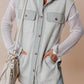 Flap Pockets Contrast Buttons Front Jacket Vest