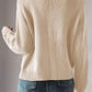 Open Knit Drop Shoulder Sweater Cardigan