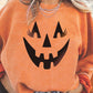 Pumpkin Smile Face Graphic Sweatshirt