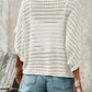 Open Knit Short Dolman Sleeve Top