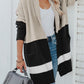 Gingerbread Latte Colorblock Pocketed Cardigan