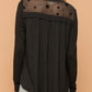 Star Mesh Yoke Draped Detail Blouse