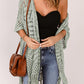 Loose Knitwear Kimono with Slits