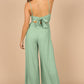 Spaghetti Straps Backless Knot Wide-Leg Jumpsuit