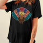 Glitter Turkey Graphic Thanksgiving T Shirt