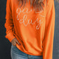 Rhinestone game day Pattern Drop Shoulder Sweatshirt