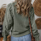 Textured Patchwork Round Neck Sweatshirt