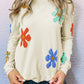 Sweet Floral Pullover Sweater
