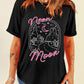neon moon Letter Graphic Short Sleeve Top