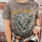 Vintage Bull Head Graphic Western Fashion T Shirt