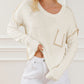 Exposed Stitching Chest Pocket Drop Shoulder Sweater