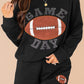 GAME DAY Rugby Football Graphic Pullover and Shorts Casual Outfit