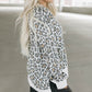 Printed Solid Trim Leopard Print Top