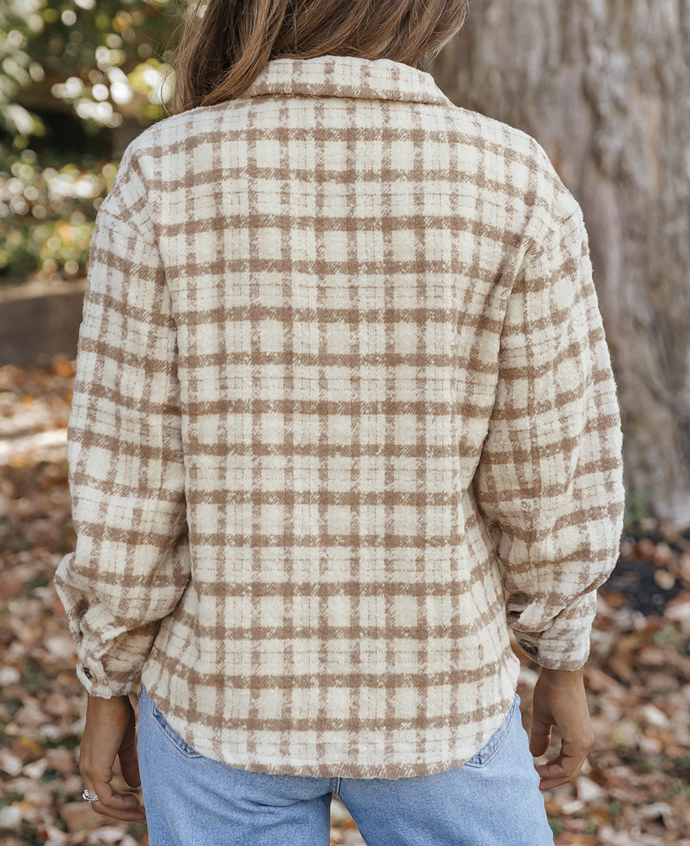 Vintage Plaid Big Chest Pocket Shacket