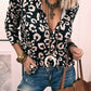 Leopard Print Button Up Long Sleeve Shirt