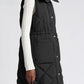 Longline Quilted Stand Collar Puffer Vest