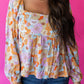 Floral Square Neck Puff Sleeve Babydoll Blouse