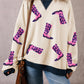 Western Boots Colorblock Patchwork Sweatshirt