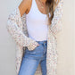 Confetti Rib Knit Long Sleeve Cardigan