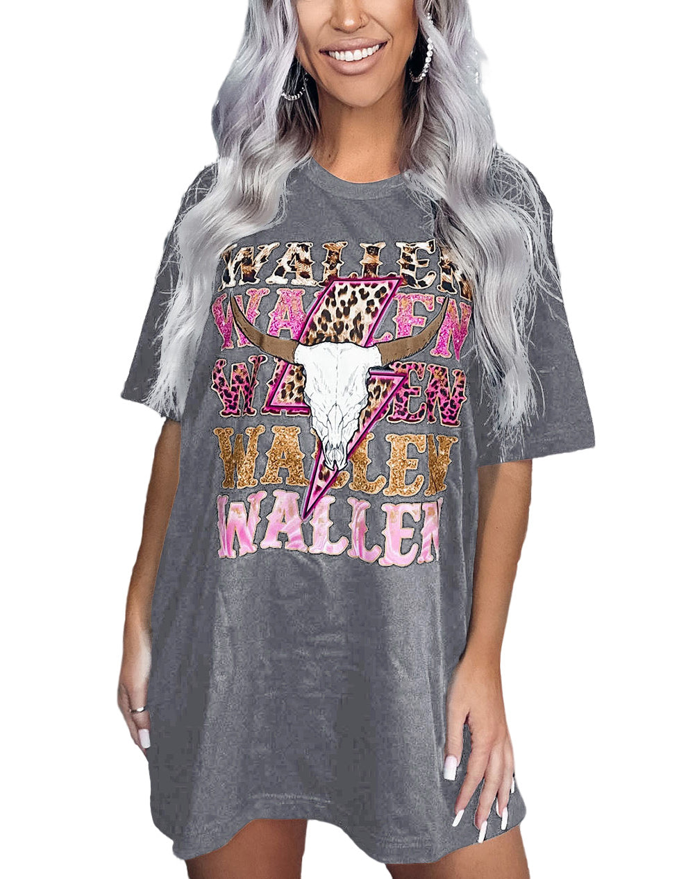 WALLEN Cowskull Graphic Oversized Tee