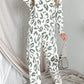 Leopard Animal Print Long Sleeve and Pants Loungewear Set