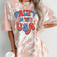 PARTY IN THE USA Graphic Tie Dye Distressed Tee