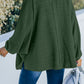 Plus Size Long Sleeve Flap Pocket Henley Top