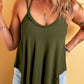 Exposed Seam Detail Double Straps Tank Top