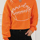 Game Day Lettering Rugby Notched Neck Sweatshirt