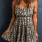 Tie Straps Frilly Tiered Short Floral Dress