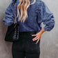 Puff Sleeve Button-Up Denim Jacket