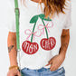 MON CHERI Cherry Graphic Crewneck T shirt