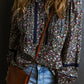 Floral Print Puff Sleeve Blouse