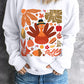 Thanksgiving Fall Vibe Graphic Crew Neck Sweatshirt