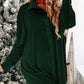 Velvet Button Front Shirt Mini Dress