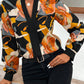 Floral Print Split V Neck Blouse