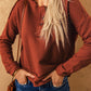Seamed Buttoned Drop Shoulder Henley Top