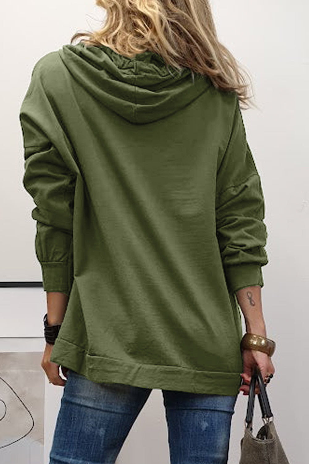 LOVE Letter Graphic Drop Shoulder Oversize Hoodie