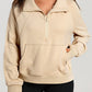 Zip Stand Neck Kangaroo Pocket Sweatshirt