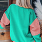 Colorblock Patchwork Drop Shoulder Sweatshirt