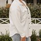 Plus Size Textured Flap Pockets Jacket