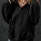 Zip-up Stand Neck Kangaroo Pocket Sweatshirt