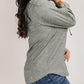 Quarter Buttoned Drawstring Pullover Hoodie