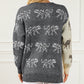 Animal Print Colorblock Open Front Cardigan