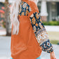 Fall Pumpkin Graphic Boho Balloon Sleeve Top