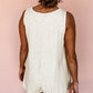 Sleeveless V Neck Buttoned Front Chest Pocket Romper